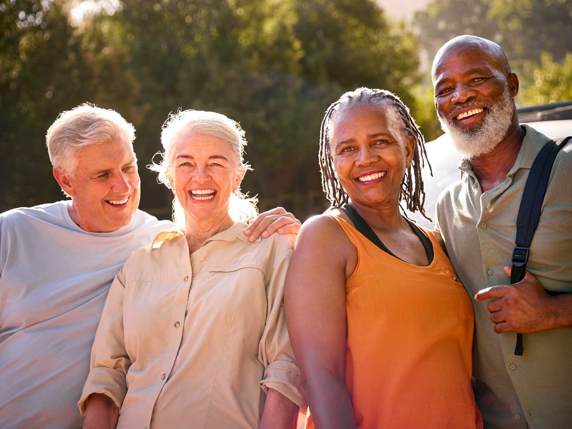 A group of seniors smiling at the camera.
